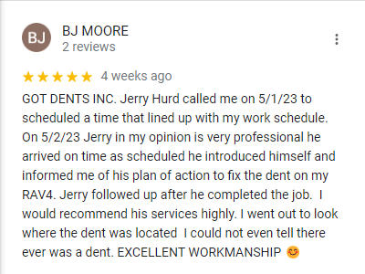 Got Dents 5-Star Review